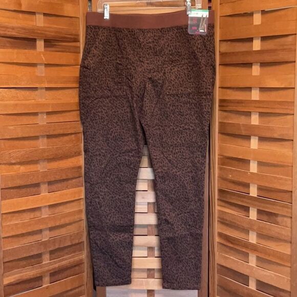 No Boundaries Denim - NWT No Boundaries Brown Black Leopard Print Pant Jeggings Women Junior XL 15-17